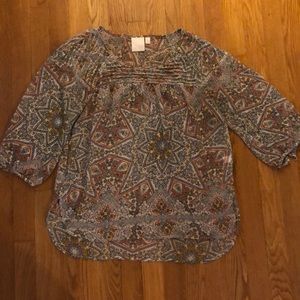 Lauren Conrad multi colored blouse